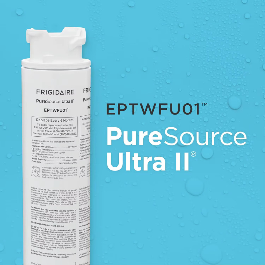 Frigidaire EPTWFU01 Kühlschrank-Wasserfilter Pure Source Ultra II, NSF-zertifiziert, Weiß - Bild 4