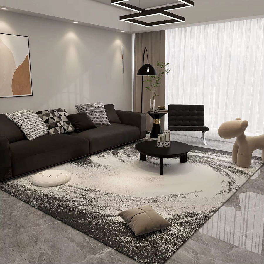 VIKAMA Wohnzimmerteppich in Beige, moderner rechteckiger Teppich für Wohnzimmer, Schlafzimmer und Esszimmer, rutschfest, B/T: 120 x 80 cm - Bild 1