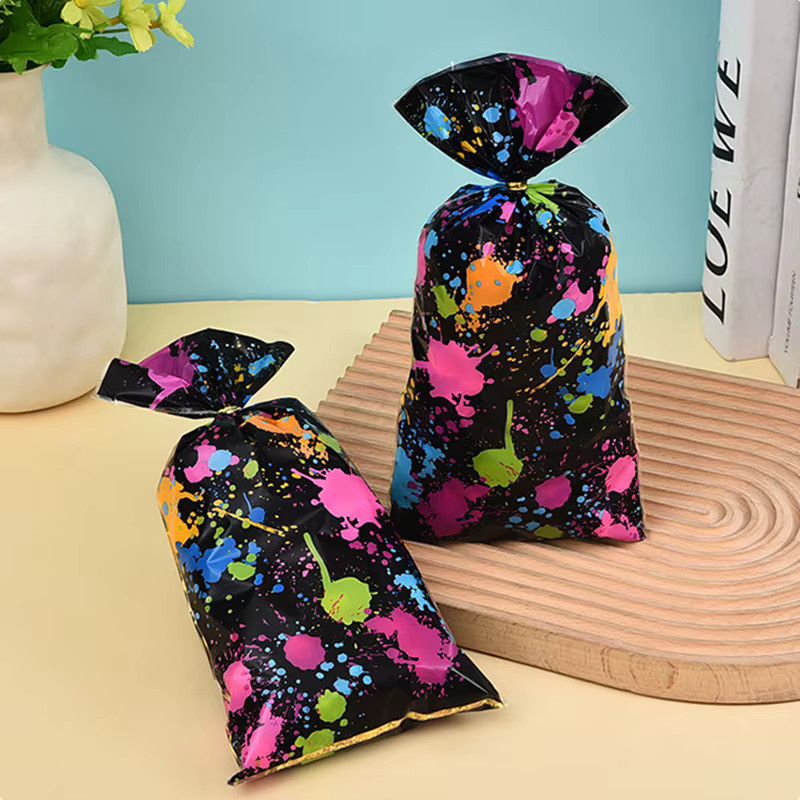 50 Stück Süßigkeitenbeutel mit Kunst-Graffiti-Motiv in Multicolour aus Kunststoff zum Leuchten für Geschenke und Dekorationen - Bild 2