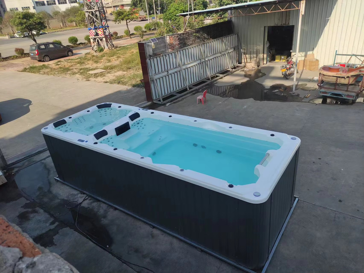 tuboom Whirlpool-Badewanne RS062B für 8 Personen aus Acryl in Weiß, B/T/H: 585 x 225 x 150 cm - Bild 3