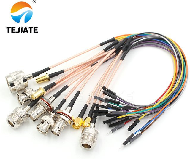 TEJIATE SMA auf DuPont BNC/Q9/N auf 2,54 mm DuPont Adapterleitung RG316 Multicolour 50 Ohm RF-Testverlängerung - Bild 1