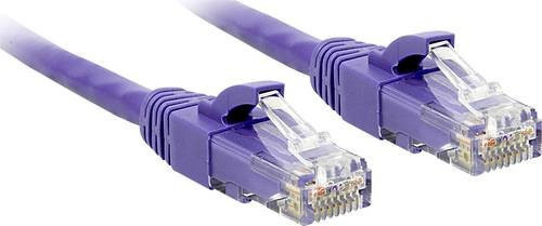 Lindy RJ45 Patchkabel CAT 6 U/UTP Ethernet LAN Violett, Länge: 3,00 m - Bild 1