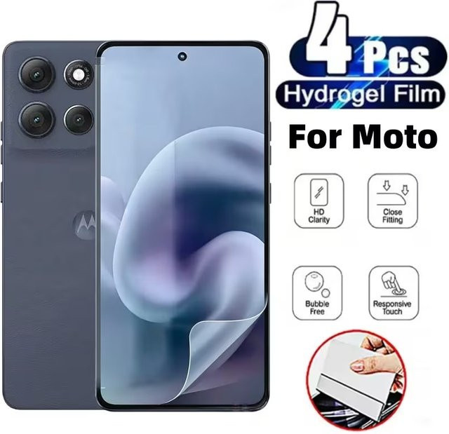 3-4 Stück Hydrogel Displayschutzfolie für Motorola Moto G84 G54 5G G14 G67 G57 G77 G17 transparent - Bild 1