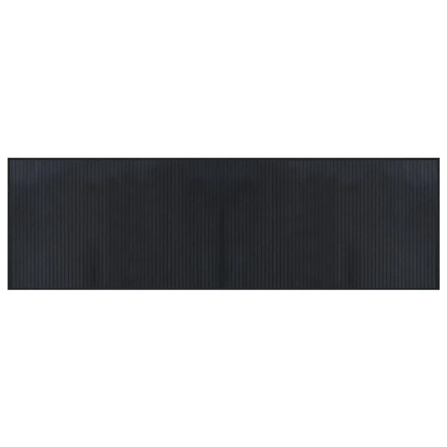 vidaXL Teppich Rechteckig Schwarz aus Bambus und Polypropylen Breite: 60 cm, Länge: 200 cm - Bild 2