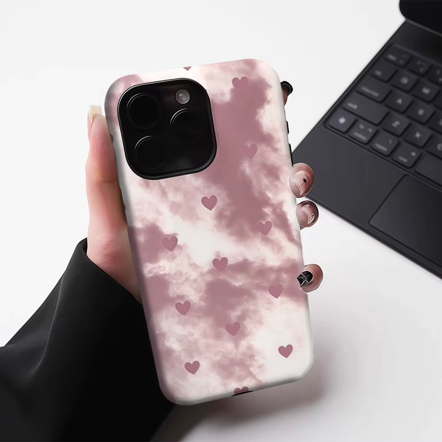 Potdemiel Magnetische Handyhülle Blush Mist für iPhone 17 16 15 14 13 Pro Max Plus, robuste Doppel-Schicht-Hülle, Pink - Bild 3