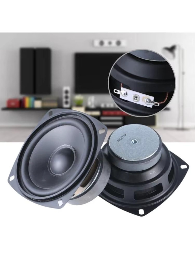 POFAN 20 W 4 Zoll Vollfrequenzlautsprecher in Schwarz, wasserdichter Metallhorn-Lautsprecher mit 4 Ohm - Bild 5