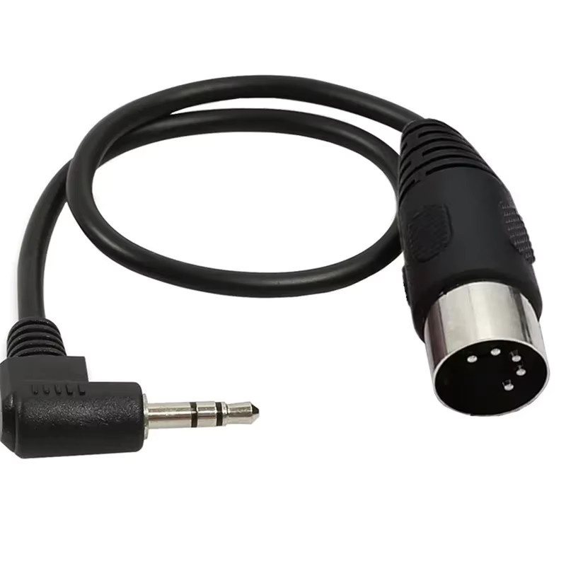 BSN Audio Verlängerungskabel DIN 5 Pin MIDI auf 3,5 mm Stereo Jack, Schwarz - Bild 4