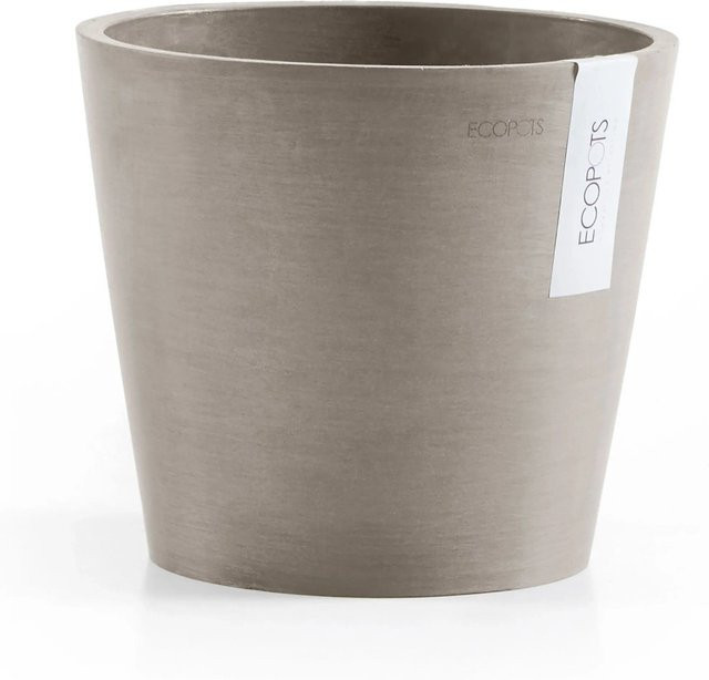Ecopots Pflanztopf Amsterdam Braungrau rund mit skandinavischem Design Durchmesser: 20 cm - Bild 1