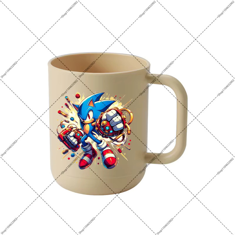Sonics Zahnbürstenbecher mit Cartoon-Anime-Muster aus Kunststoff für unterwegs und zu Hause - Bild 2