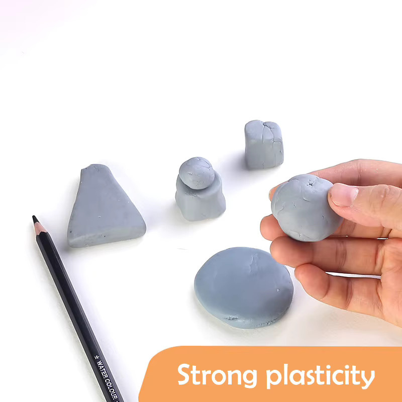 Weiches Plastizitäts-Gummi-Radiergummi-Set in Grau für Zeichnungen und Skizzen - Bild 3