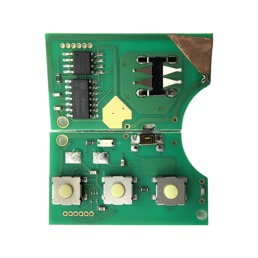 2 Stück QCONTROL Fernbedienungsschlüssel mit Glaschip und PCB-Platine für Audi A3 A4 A6 A8 TT RS4 Quattro alte Modelle, 433MHz, Schwarz - Bild 2