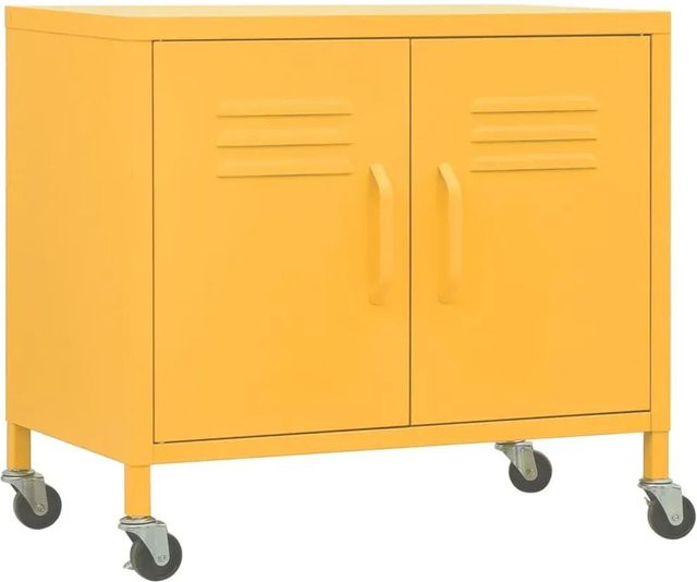 vidaXL Lagerschrank aus Stahl in Gelb, B/T/H: 60 x 35 x 56 cm - Bild 1