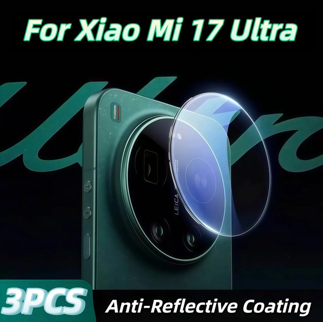 3er-Pack Xiaomi 17 Ultra Leica Edition Objektivschutzfolie transparent - Bild 1
