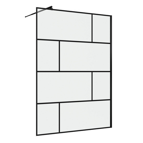 Marwell Duschwand BRICKS aus Glas, schwarz, transparent, Höhe: 140 cm - Bild 3
