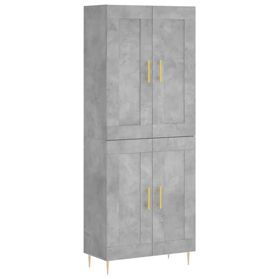 vidaXL Highboard modern in Betongrau, Wandmontage, B/T/H: 69,5 x 34 x 180 cm - Bild 2