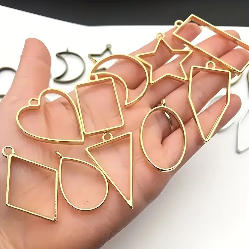 Anhänger Charm, Metall, Gold, Geometrisch, Unisex - Bild 2