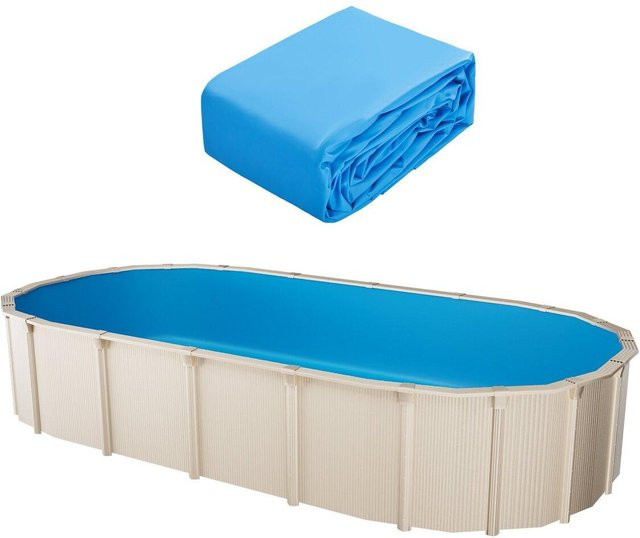 Ovaler Poolliner von Buying Solutions, MB in Blau, Überlappend, Wandhöhe: 132 cm, B/T: 670 x 375 cm - Bild 1