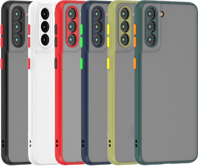Skin Feel Armor stoßfeste matte Handyhülle für Samsung Galaxy A14 A24 A34 A54 A15 A25 A35 A55 A16 A26 A36 A56 in Schwarz - Bild 1