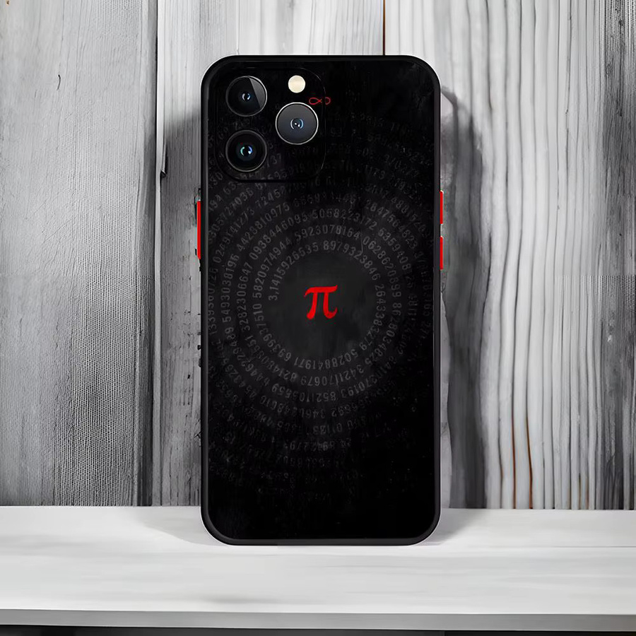 Pi Handyhülle Schwarz Matt Dünne Schutzhülle für iPhone 17 16 15 14 13 Pro Max - Bild 5