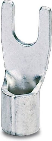Phoenix Contact Gabelkabelschuh 1.10 mm² bis 2.50 mm² mit 6.5 mm Lochdurchmesser, Unisoliert, Metall, Silber, 100 Stück - Bild 1