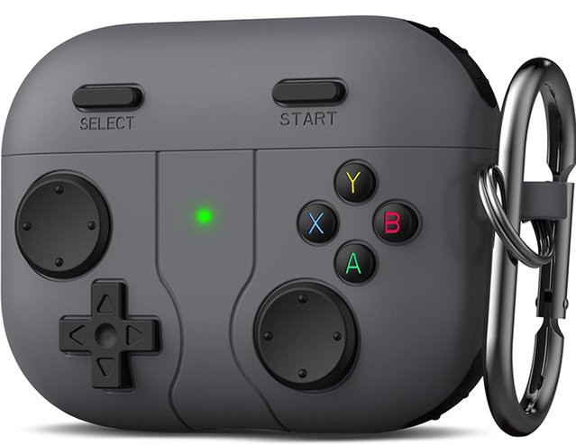 ZEKS Silikon Schutzhülle im 3D Mode Spielkonsole Design für AirPods Pro 3, 2, AirPods 1, 2, 3, 4 in Schwarz - Bild 1