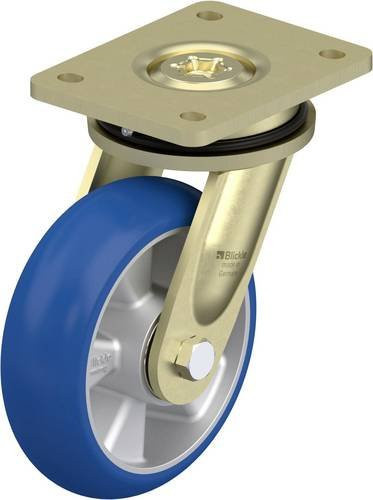 Blickle Lenkrolle LS-ALBS 160K-CO in Blau und Silber mit 160 mm Rad-Durchmesser und einer Tragfähigkeit von max. 580 kg - Bild 1