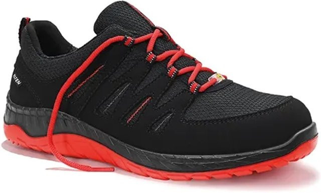 Elten Sicherheitshalbschuh Maddox Black-Red Low ESD S3 in Schwarz-Rot, Größe 48 - Bild 1