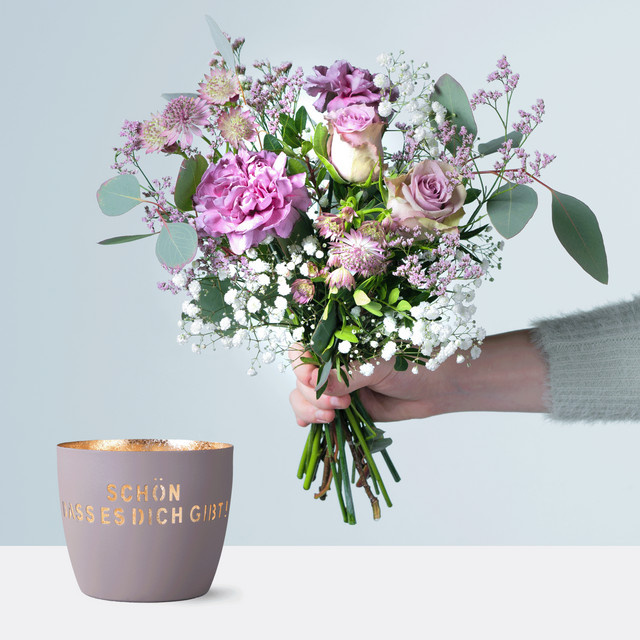 BLUME2000 Arrangement Schön dass es Dich gibt pink green lightpink - Bild 1