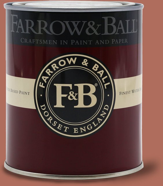 Farrow & Ball Modern Eggshell Archive Colour Loggia 232, Wasserbasierte Wandfarbe in Rot und Braun, 0,75 l - Bild 1
