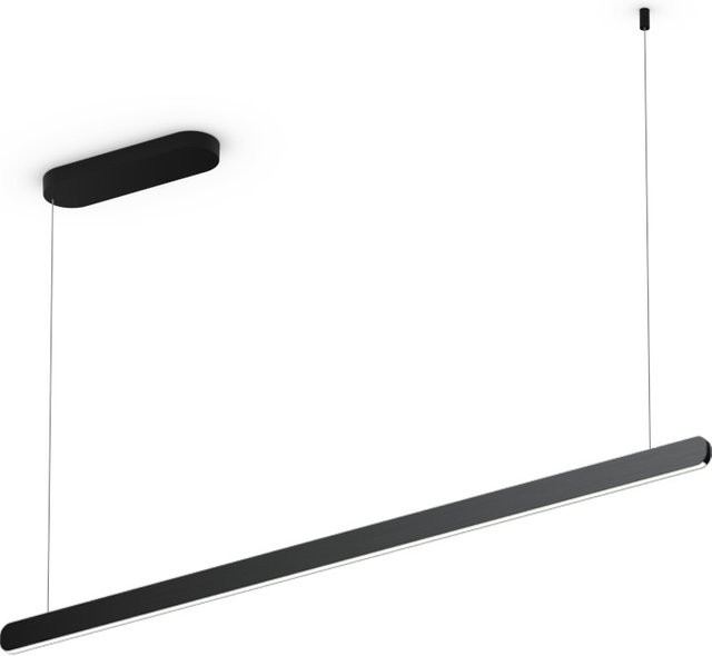 Occhio Mito linear volo 140 up LED-Pendelleuchte in Schwarz matt mit Black Phantom Kopf und Occhio air Modul für x-tra warme Lichtstimmung (2200K - 3500K) - Bild 1