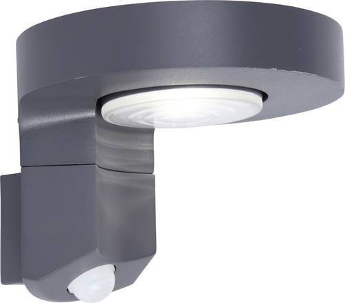 Lutec DISO P9067-PIR GR Solar LED-Außenstandleuchte mit Bewegungsmelder in Anthrazit mit 2W integriertem LED - Bild 1
