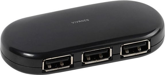 Vivanco USB 2.0 Hub mit 4 Ports in Schwarz - Bild 1