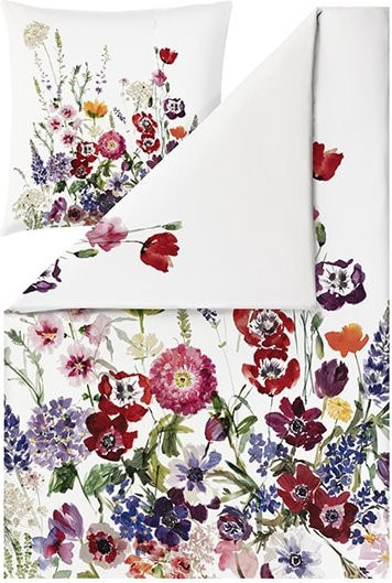 Estella Bettwäsche aus Mako-Satin in Weiß mit floralem Design - Bild 1
