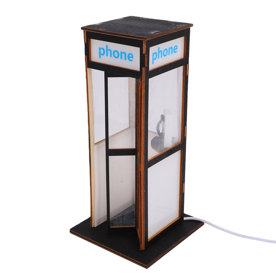 Retro Telefonzellenlampe im klassischen britischen Stil mit warmweißem LED-Licht von TOMTOP JMS - Bild 2