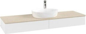 V&B Waschtischunterschrank Antao ohne Frontstruktur in Weiß, B/T: 160 x 50 cm - Bild 1