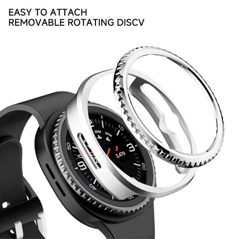 CAOWTAN Hülle für Samsung Galaxy Watch 8 Classic 46 mm, PC, Starlight - Bild 3