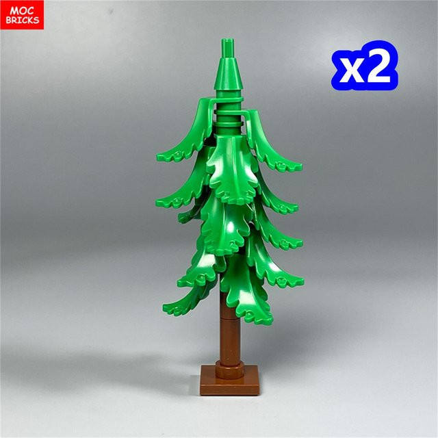 Yiran toy MOC Bausteine Pflanze Winterbaum Busch Kiefer, ab 6 Jahren - Bild 1