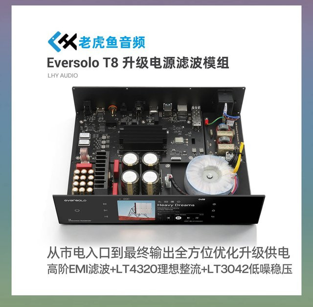 Eversolo T8 digitaler Plattenspieler in Schwarz mit verbessertem linearem Netzteil und dediziertem Filtermodul - Bild 1