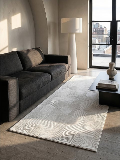 Antirutsch Läufer Kadima Design Weiß B: 80 cm, T: 150 cm - Bild 1