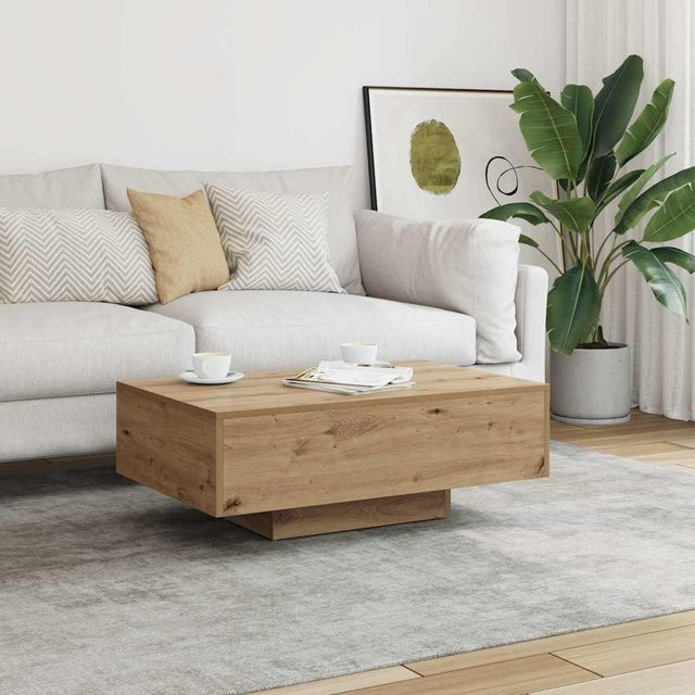 vidaXL Couchtisch modern in Artisan-Eiche, B/T/H: 85 x 55 x 31 cm, Holzwerkstoff, Braun - Bild 3