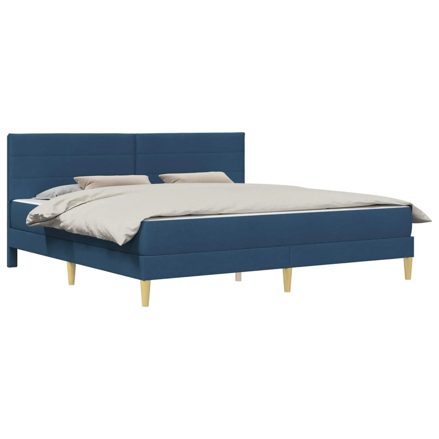 vidaXL Bettrahmen Blau mit Polsterung B/T/H: 200 x 200 x 206 cm - Bild 2