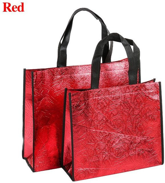 Faltbare Mode-Laser-Einkaufstasche aus wasserdichtem Vlies in Rot von 3FashionAccessory - Bild 1