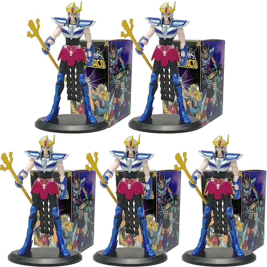 5er-Set Saint Seiya Action Figuren Zi Long Glacier aus PVC, Multicolor, Höhe: 19 cm - Bild 3
