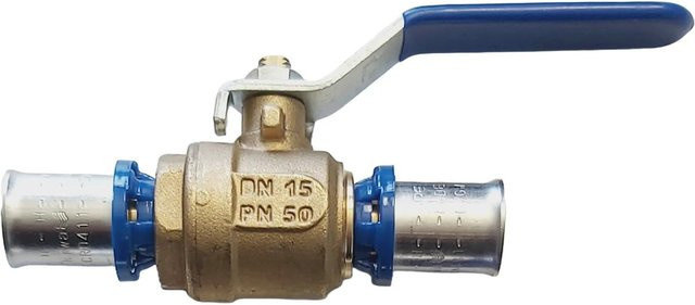 Kirchhoff MS-Kugelhahn für MSVR Press Blank 16 mm aus Messing in Silber-Optik - Bild 1