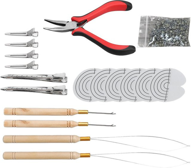 Koogeelife Haarverlängerungs-Werkzeugset, White, Unisex - Bild 1