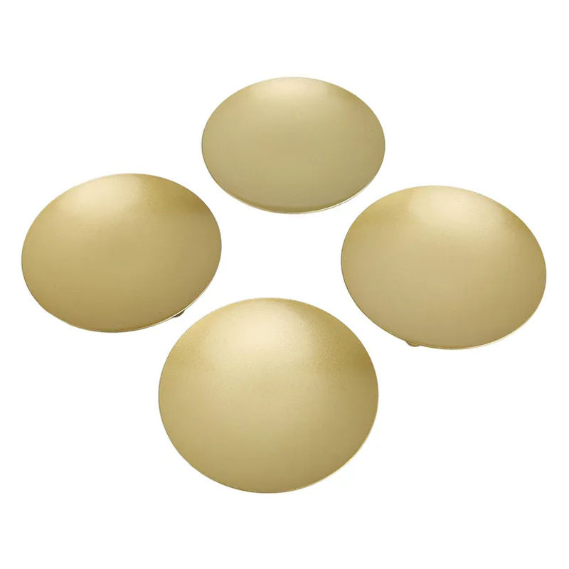 Tooarts Set aus 4 Kerzentellern aus Metall in Gold, runde Stumpenkerzenhalter im Glamour-Design - Bild 2
