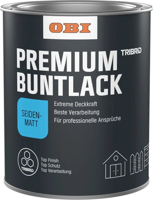 OBI Premium Tribrid Buntlack Ultramarinblau seidenmatt 0,75 l - Bild 1