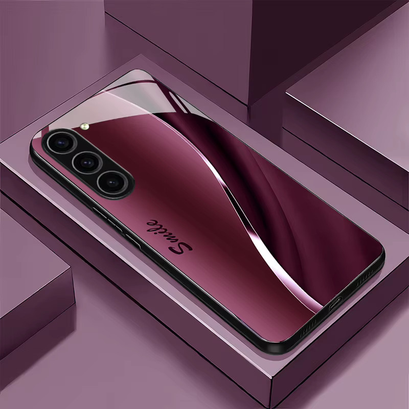Minimalistische Samsung Handyhülle mit Linienmuster aus TPU-Glas im Business-Style für Samsung S26 S25 S24 S23 S22 S21 S20 und weitere Modelle - Bild 1