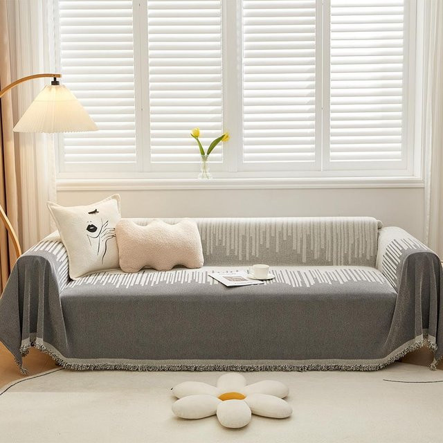 Universelle Sofaabdeckung aus Chenille im modernen Design als Kratzschutz für Katzen, B/B: 180 x 130 cm - Bild 1