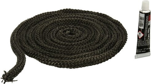 Firefix Keramikkordel Abdichtkordel für Kamin und Ofen, Farbe: Schwarz, Durchmesser: 1,4 cm - Bild 1